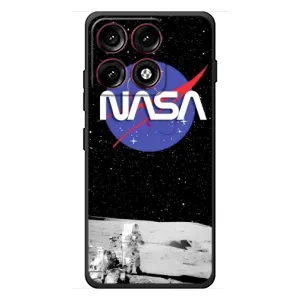 Силіконовый бампер з принтом "Наса" на Motorola Edge 70 Pro (Nasa на місяці)