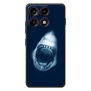 Силіконовий бампер з картинкою звірів для Motorola Edge 70 Pro (Пащу Акули)