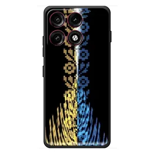 Силиконовый Чехол на Motorola Edge 70 Pro (Патриотическая вышиванка)