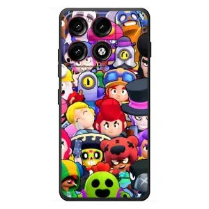 Силиконовый Чехол на Motorola Edge 70 Pro с картинкой Brawl Stars (Персонажи)