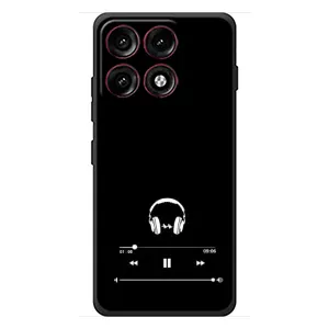 Чехол с картинками на черном фоне для Motorola Edge 70 Pro (Плеер)