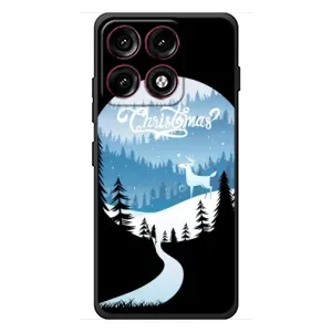 Силиконовый бампер на рождество для Motorola Edge 70 Pro (Рождественский Олень)