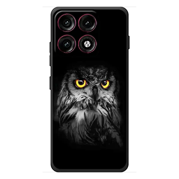 Чехол с рисунком «Сова на чёрном» для Motorola Edge 70 Pro Чехол с рисунком «Сова на чёрном» для Motorola Edge 70 Pro