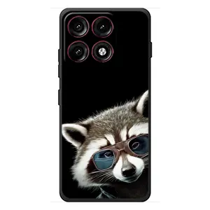 Силіконовий Чохол з Энотами на Motorola Edge 70 Pro (Стильний Єнот)
