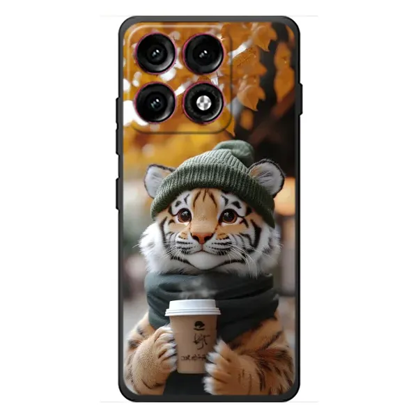 Чехол с рисунком «Тигр с кофе» для Motorola Edge 70 Pro Чехол с рисунком «Тигр с кофе» для Motorola Edge 70 Pro