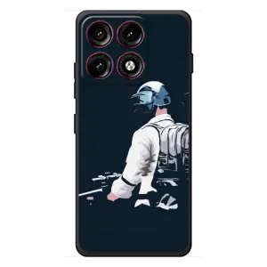 Силиконовый чехол с картинкой "Герой Pubg" на Motorola Edge 70 Pro (В экиперовке)