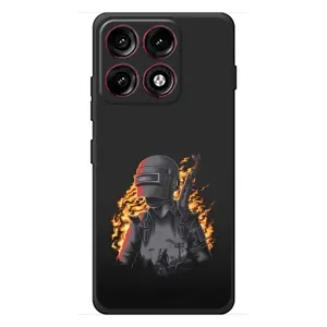 Чохол з картинкою "Герой Pubg" на Motorola Edge 70 Pro (В полум'ї)