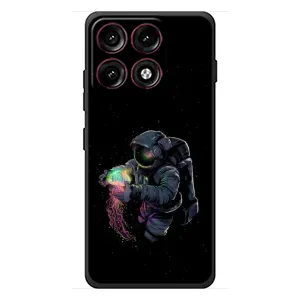 Силіконовый Чохол з принтом "Космонавти" на Motorola Edge 70 Pro (В руках земля)