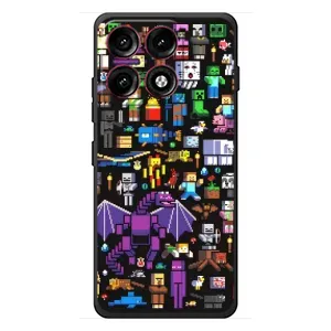 Чохол майнкрафт для Motorola Edge 70 Pro (Усі персонажі)