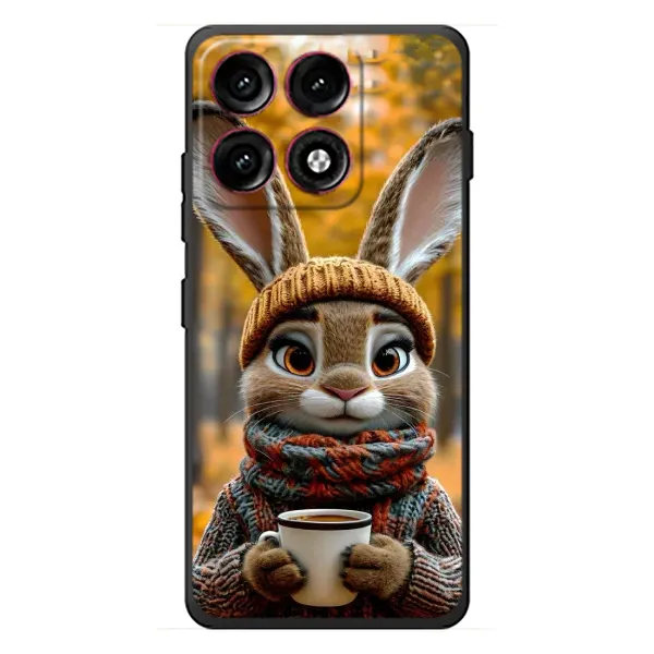 Чехол с рисунком «Зайчик с кофе» для Motorola Edge 70 Pro Чехол с рисунком «Зайчик с кофе» для Motorola Edge 70 Pro