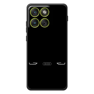 Силиконовый бампер с картинкой машины на Motorola Edge 70 (Силует Audi)