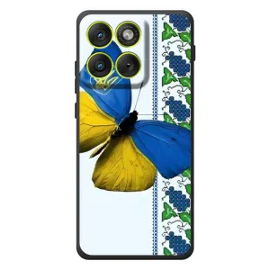 Чехол с Украинской символикой на Мо Motorola Edge 70 (Бабочка)
