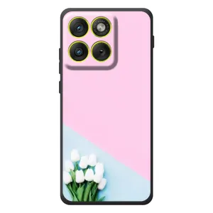 Чехлы с картинкой (Тюльпаны) на Мо Motorola Edge 70 (Белые тюльпаны)