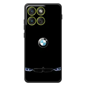 Силиконовый бампер с картинкой машины на Motorola Edge 70 (Черный BMW)