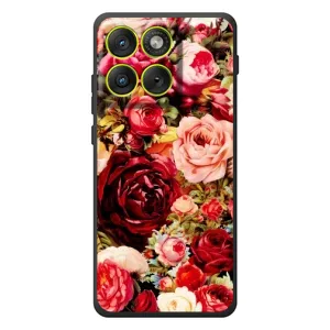 Силиконовый бампер с принтом (цветочки) на Мо Motorola Edge 70 (Букет цветов)