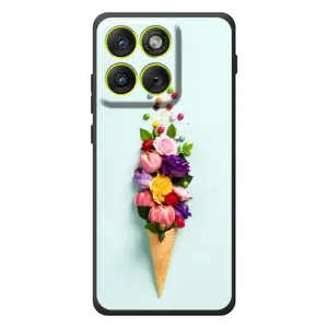 Чехлы с тематикой "ЦВЕТЫ" на Motorola Edge 70 (Цветок-мороженное)