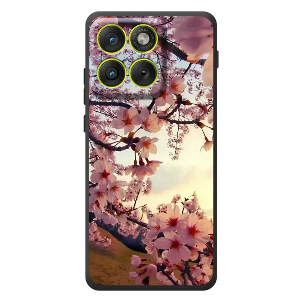 Чехол с рисунком «Цветущая сакура» для Motorola Edge 70