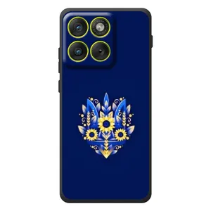 Чехол Укр Символика для Motorola Edge 70 (Цветущий Герб)