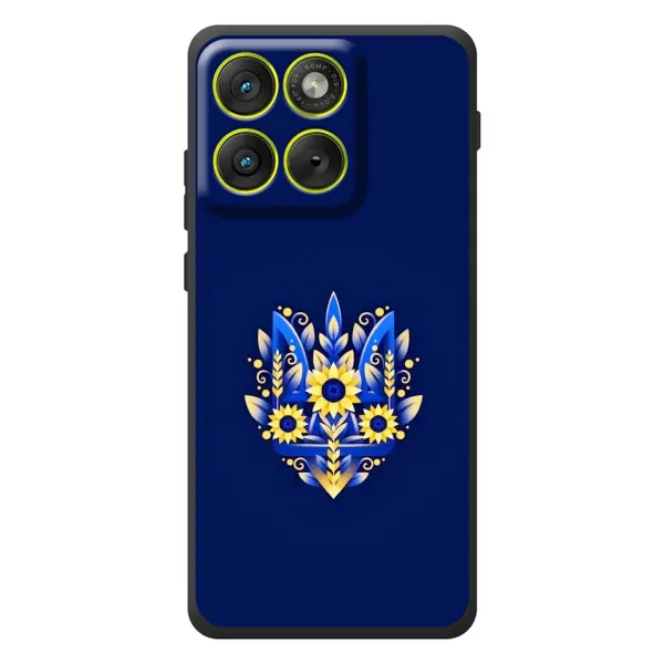 Чехол с рисунком «Цветущий Герб» для Motorola Edge 70