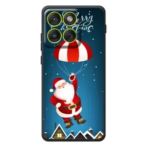 Чехол с зимним принтом для Мо Motorola Edge 70 (Дед Мороз)
