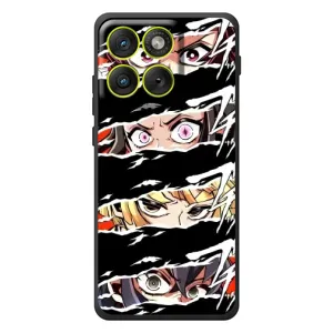 Силиконовые чехлы с глазами Anime для Мо Motorola Edge 70 (Глаза на чорном)