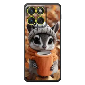 Печатный чехол «Зверята с кофе» для Motorola Edge 70 (Грызунчик с кофе)