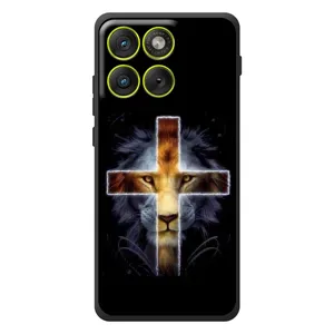 Чехлы для Мо Motorola Edge 70 (Крест Иисуса) (Иисус Лев)