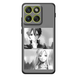 Чехол с персонажами АНИМЕ на Motorola Edge 70 (Кирито-Асуна)