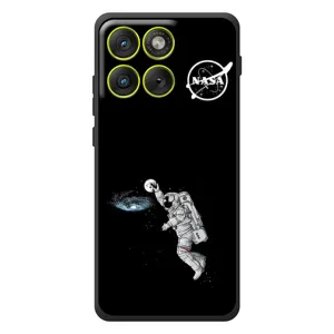Силиконовый бампер с принтом "Наса" на Motorola Edge 70 (Космонавт баскетболист)
