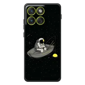Силіконовый Чохол з принтом "Космонавти" на Motorola Edge 70 (Космонавт на рибалці)