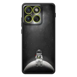 Силіконовый Чохол з принтом "Космонавти" на Motorola Edge 70 (Космонавт романтик)