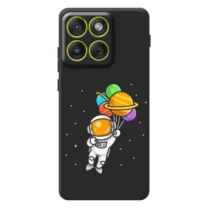 Силіконовый Чохол з принтом "Космонавти" на Motorola Edge 70 (Космонавт з кульками)