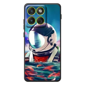 Силіконовый Чохол з принтом "Космонавти" на Motorola Edge 70 (Космонавт у воді)