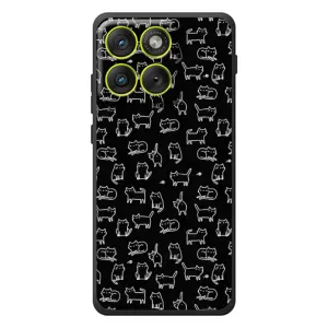 Чехол на тематику: Коты для Motorola Edge 70 (Котики на черном)