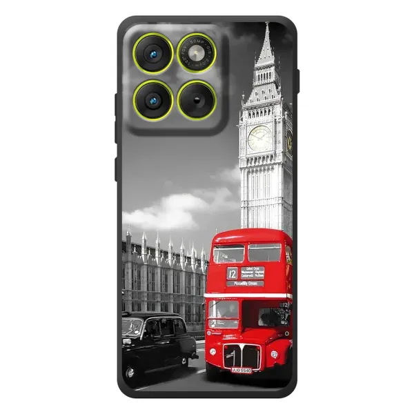 Чехол с рисунком «Красный автобус» для Motorola Edge 70 Чехол с рисунком «Красный автобус» для Motorola Edge 70
