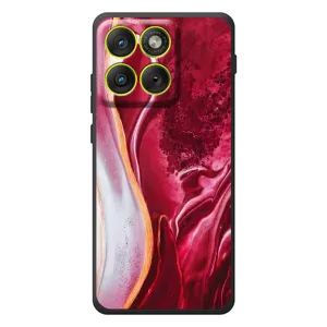 Чехлы с тематикой "Мрамор" на Мо Motorola Edge 70 (Красный мрамор)