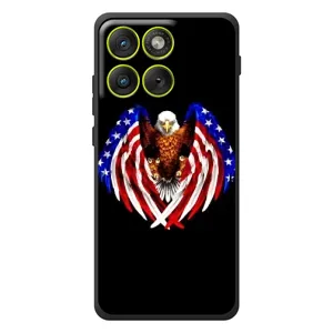 Чохол Прапор USA для Motorola Edge 70 (Крила США)