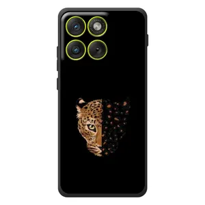 Чохол з леопардовим принтом на Motorola Edge 70 (Леопард на чорному)