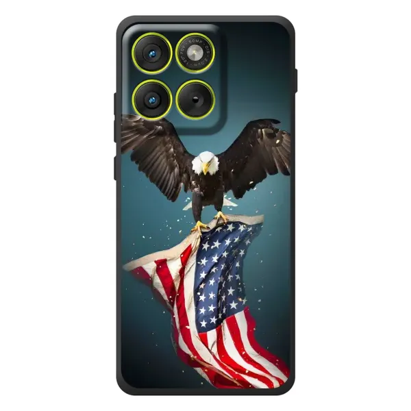 Чехол с рисунком «Орел и флаг» для Motorola Edge 70 Чехол с рисунком «Орел и флаг» для Motorola Edge 70