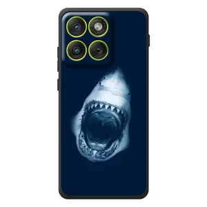 Силиконовый бампер с картинкой животных для Motorola Edge 70 (Пасть Акулы)
