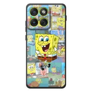 Силиконовый чехол Спанч Боб на Мо Motorola Edge 70 (Радостный Спанч Боб)