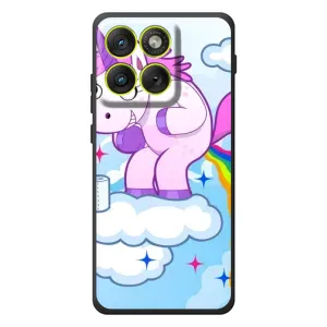 Чехол Unicorn на Motorola Edge 70 (Радуга единорожка)