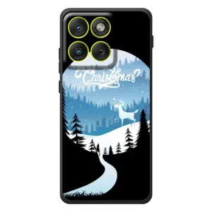 Силиконовый бампер на рождество для Motorola Edge 70 (Рождественский Олень)