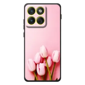 Чехлы с картинкой (Тюльпаны) на Мо Motorola Edge 70 (Розовые тюльпаны)