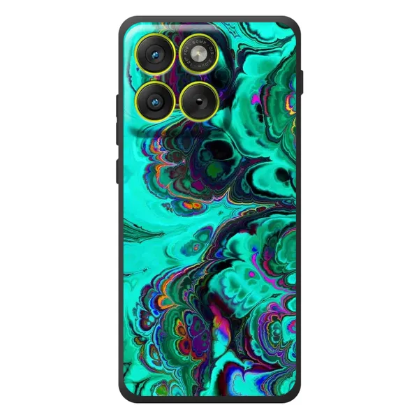 Чехол с рисунком «Салатный мрамор» для Motorola Edge 70