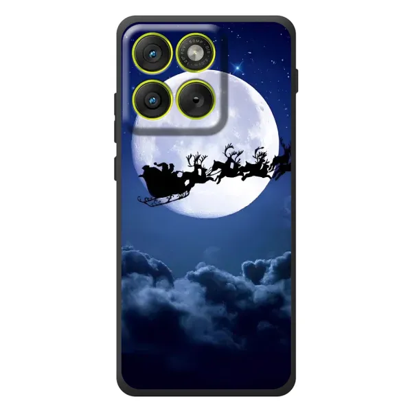 Чехол с рисунком «Санта - луна» для Motorola Edge 70 Чехол с рисунком «Санта - луна» для Motorola Edge 70