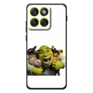 Друкований чохол з принтом Шрек для Motorola Edge 70 (Шрек осел і кіт)
