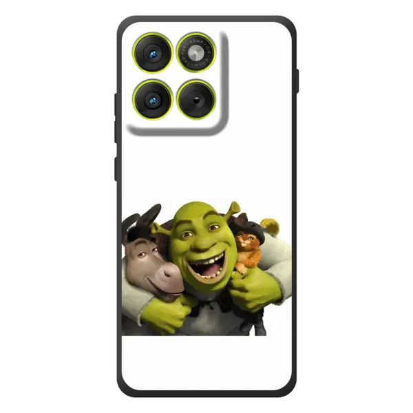 Чехол с рисунком «Шрек осел и кот» для Motorola Edge 70 Чехол с рисунком «Шрек осел и кот» для Motorola Edge 70