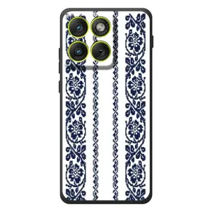 Силиконовый Чехол на Motorola Edge 70 с картинкой Вышиванки (Синяя вышиванка)