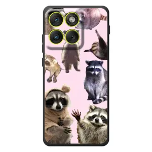 Силиконовый Чехол с Енотами на Motorola Edge 70 (Смешные Еноты)